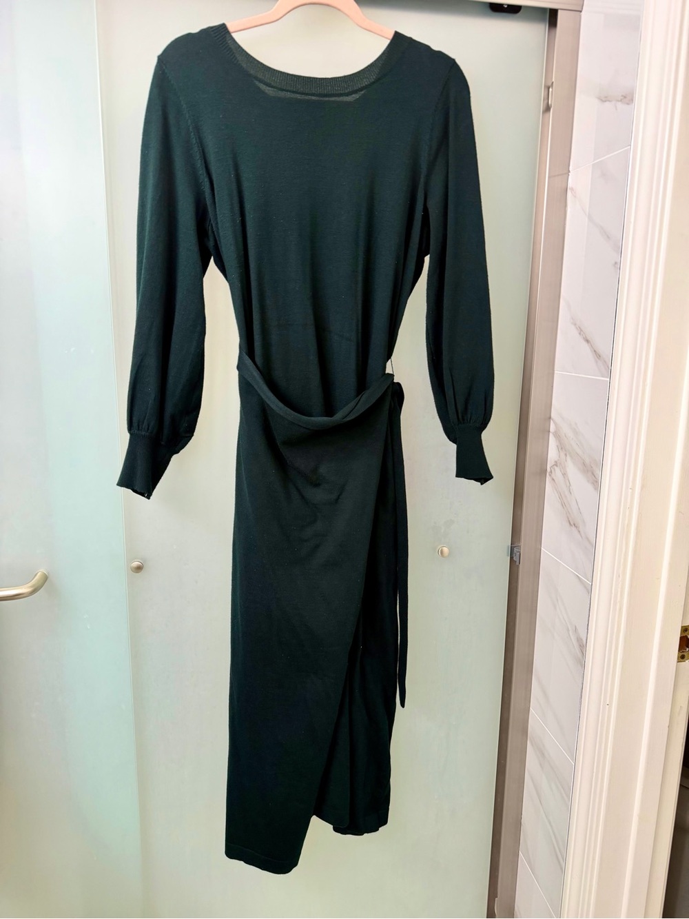 Taylor Dark Green Midi Wrap Dress